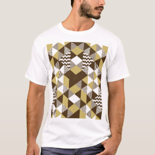 T-shirt Triangle transparent : mode doré géométrique.