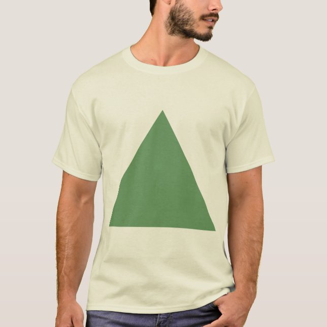 T-shirt Triangle - Vert de l'Armée (Devant)