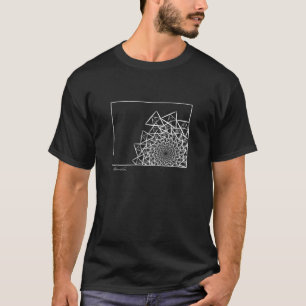 T-shirt Triangle Vortex Infini Spirale Fractale Trippy Des