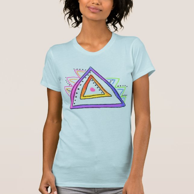 T-shirt Triangles Abstrait Wearable Art (Devant)