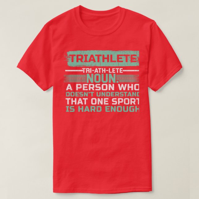 T-shirt Triathle Triathlon Triathlon Swim Run Vélo Ride (Design devant)