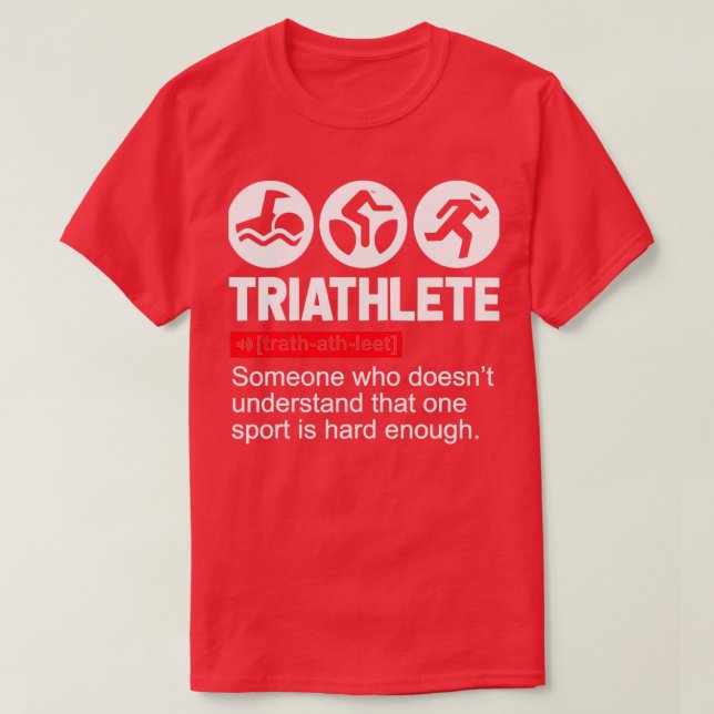 T-shirt Triathlète Cadeaux Sport Triathlon (Design devant)