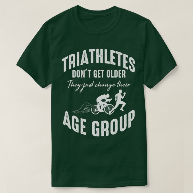 T-shirt Triathlète Trithlon Swim Course à vélo Athlétisme  (Design devant)