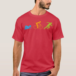 T-shirt Triathlon Baignade Vélo Coureur
