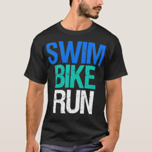 T-shirt Triathlon Cadeaux de natation Course à vélo Triath
