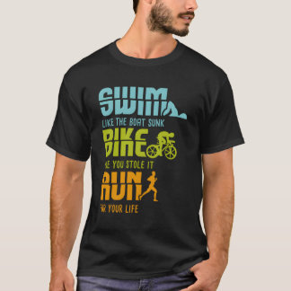 T-shirt Triathlon Compétiteur I Triathlète I Swim Bike Run