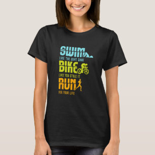 T-shirt Triathlon Compétiteur I Triathlète I Swim Bike Run