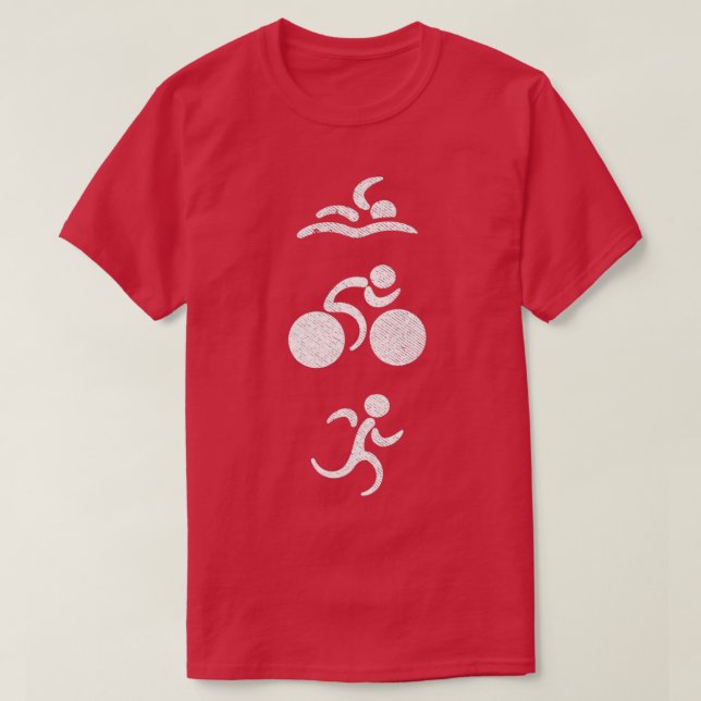 T-shirt Triathlon Courir Natation Cyclisme (Design devant)