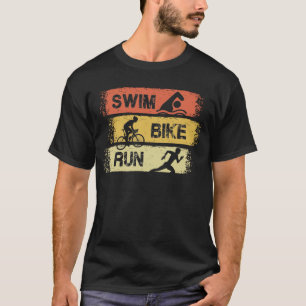 T-shirt Triathlon - Course à vélo de natation