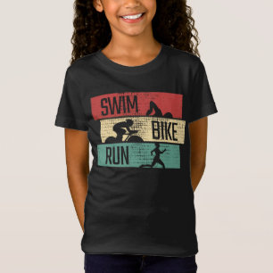 T-Shirt Triathlon - Course à vélo de natation
