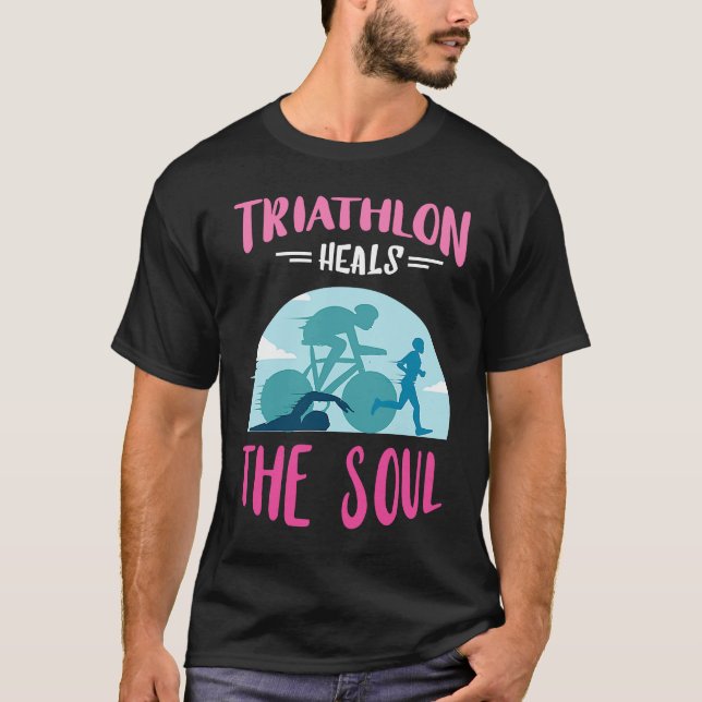 T-shirt Triathlon guérit l'âme Triathlon Supporter Swim (Devant)