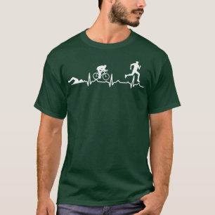 T-shirt Triathlon Heartbeat Swim Cycle Run