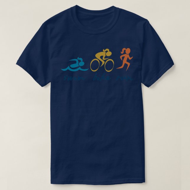 T-shirt Triathlon nage course vélo fille TTA Classic TShir (Design devant)