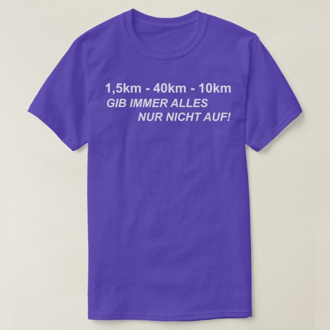 T-shirt Triathlon nage vélo course cadeau 14 (Design devant)
