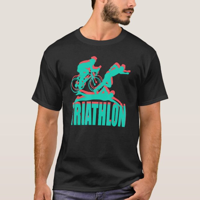 T-shirt Triathlon Natation Cyclisme Course Triathlon (Devant)