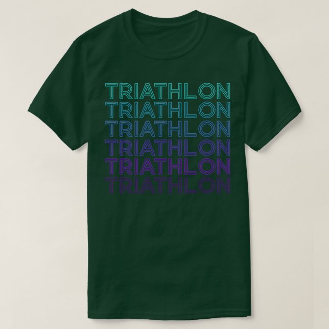 T-shirt Triathlon Retro (Design devant)