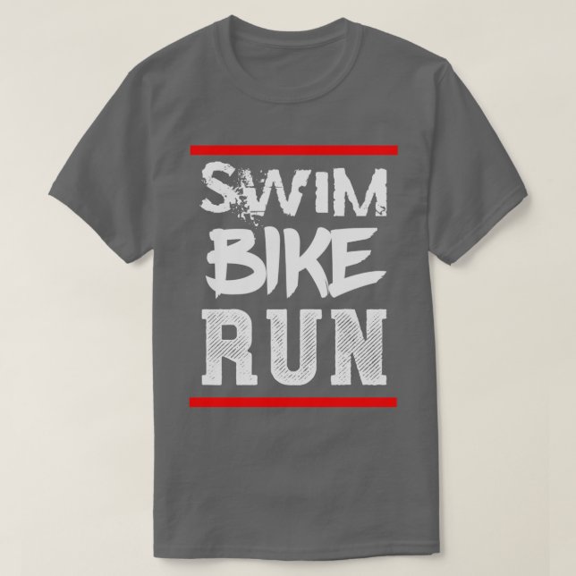 T-shirt Triathlon Swim Bike Run 5 (Design devant)