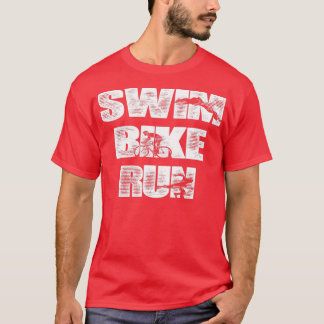 T-shirt Triathlon Swim Bike Run Triathlète 28 5