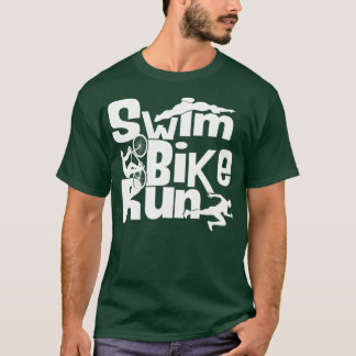 T-shirt Triathlon Swim Bike Run Triathlète 74