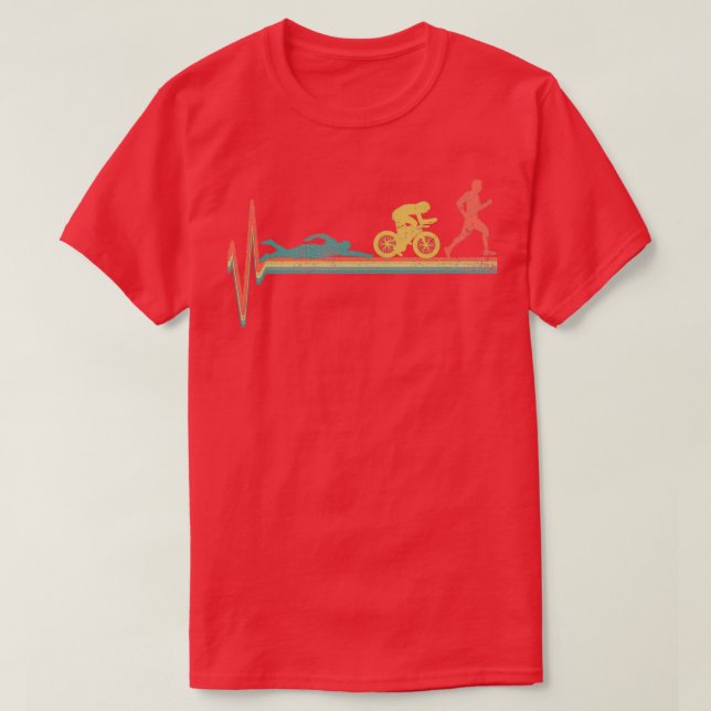 T-shirt Triathlon Triathlon Vintage (Design devant)