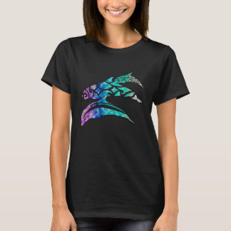 T-shirt Tribal Dolphin Pod Ocean