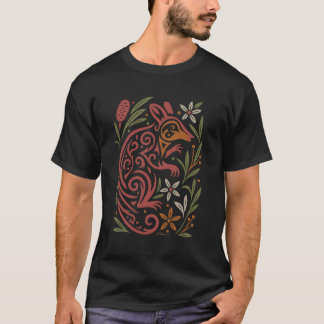 T-shirt Tribal Gilbert’s Potoroo with Native Flora