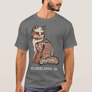 T-shirt Tribal Rouge De Philadelphie Artisanat Amérindien