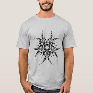 T-shirt Tribal Scorpion - Gras Black Line Art Design