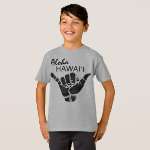 T-shirt TRIBAL SHAKA (HANG LOOSE) - ALOHA HAWAII Blk