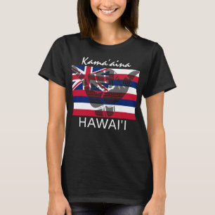 T-shirt TRIBAL SHAKA (HANG LOOSE) KamaNina HI FLAG BG