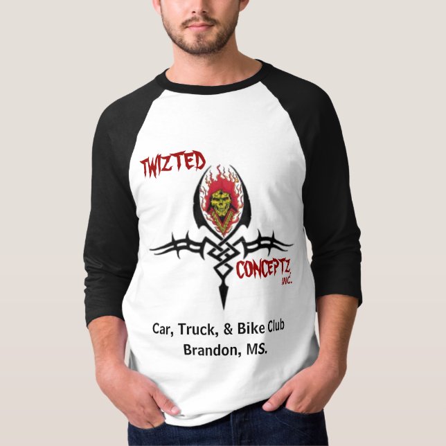 T-shirt tribal-tattoo2, 2fl-green-grinning-skull-ho, TW… (Devant)