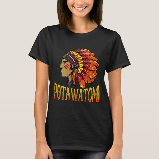 T-shirt Tribu Potawatomi Amérindienne Potawatomi Herita (Devant)