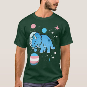 T-shirt Tricératops Astronaut Trans Pride