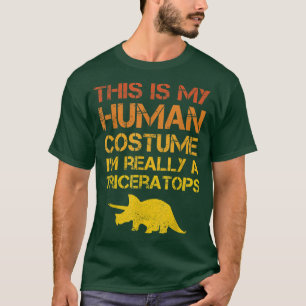 T-shirt Tricératops Dinosaure C'Est Mon Costume Humain Hal