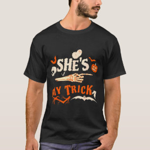 T-shirt Trick Drôle Squelette Halloween Couples Correspond