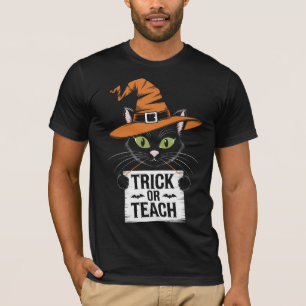 T-shirt Trick Or Teach Prof Groovy Halloween Rétro