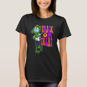 T-shirt Trick Or Treat  Cute Halloween Zombie With Mask