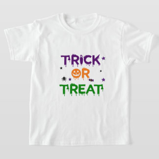 T-shirt Trick Or Treat Halloween Amusement Avec Citrouille
