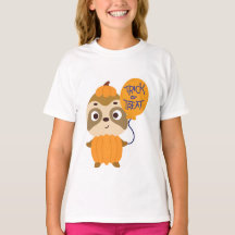 Trick or Treat Halloween Sloth Citrouille Kids Shi