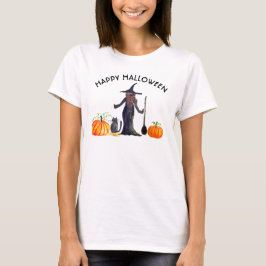 T-shirt Trick or Treat Happy Halloween sorcier Citrouille