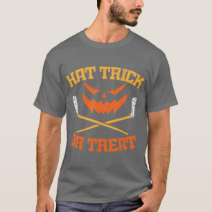 T-shirt Trick or Treat Ice Hockey Halloween Boy Men Pl