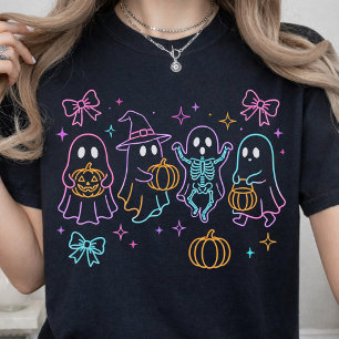 T-shirt Trick or Treat   Néon Halloween Fantôme Effrayant