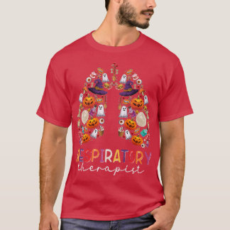 T-shirt Trick Or Treatment Respiratory Therapist Nurse Hal