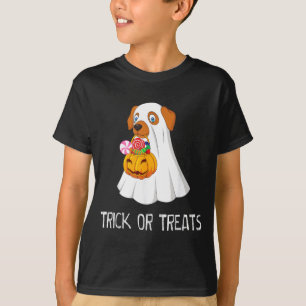T-shirt Trick Or Treats Drôle Fantôme Chien Mignon Hallowe
