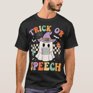 T-shirt Trick Ou Discours Halloween Slp Thérapie Discours