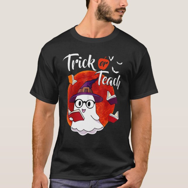 T-shirt Trick Ou Enseignant Ghost Costume Halloween 202 (Devant)