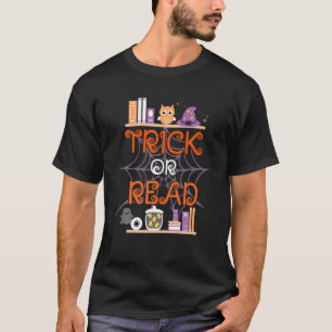 T-shirt Trick Ou Lire Livre Lover Librairie Halloween