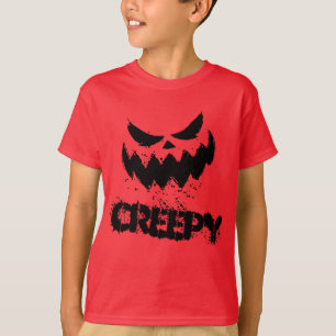 T-shirt Trick ou traitement Halloween Déplaisant visage T-
