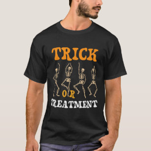 T-shirt Trick Ou Traitement Physique Thérapie Squelette Pt