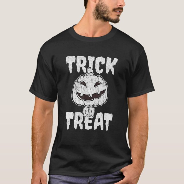 T-shirt Trick Ou Traitements Halloween Citrouille Jackolan (Devant)